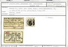 Karteikarte zum Holotyp von Cristellaria josephina tuberculata Karrer, 1868